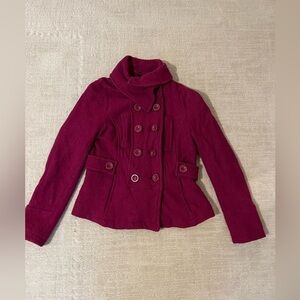 Ambition Women's Double-Breasted Jacket, wool blend. Size S